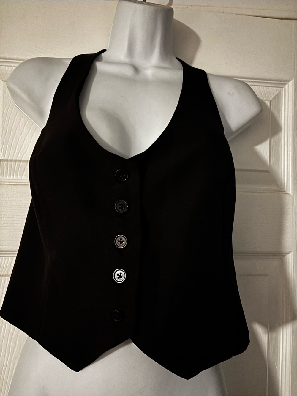 Women's M Wild Fable black halter top vest button up
